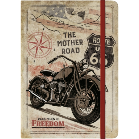 Agenda A5 - Notebook Route 66 Bike Map - Harta si Motocicleta