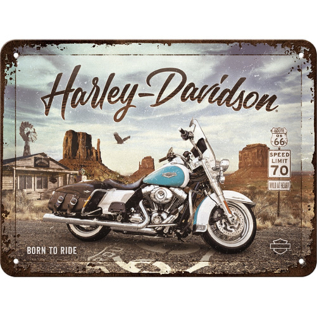 PLACI - Placa 15x20 Harley-Davidson - Route 66 Road King Clasic