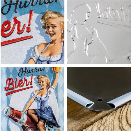 Placa 20x30 Hurra! Bier! - Ura Bere! [1]