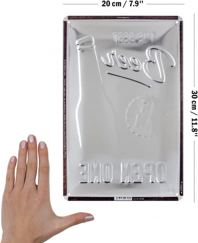 Placa 20x30 The Best Beer is an Open One - Cea mai buna bere este cea deschisa [3]