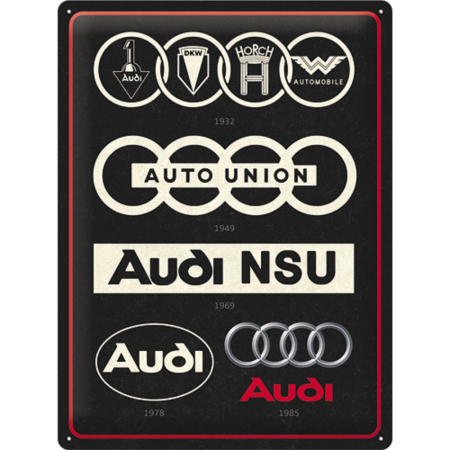 PLACI - Placa 30x40 Audi - Logo Evolution - Evolutia Siglei