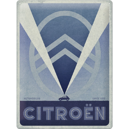 PLACI - Placa 30x40 Citroen - 2CV Logo Albastru
