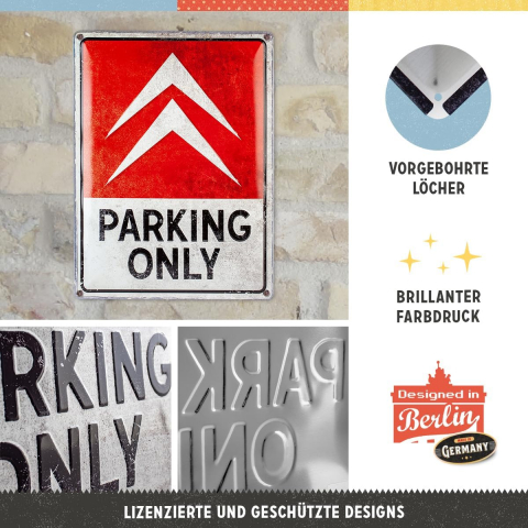 Placa 30x40 Citroen - Parking Only - Parcare doar pentru Citroen [2]