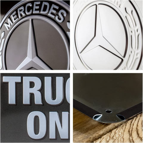 Placa 30x40 Daimler Truck - Trucks Only - Parcare doar pentru camioane Mercedes [2]