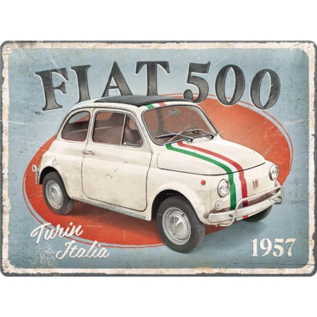 PLACI - Placa 30x40 Fiat 500 - Turin Italia