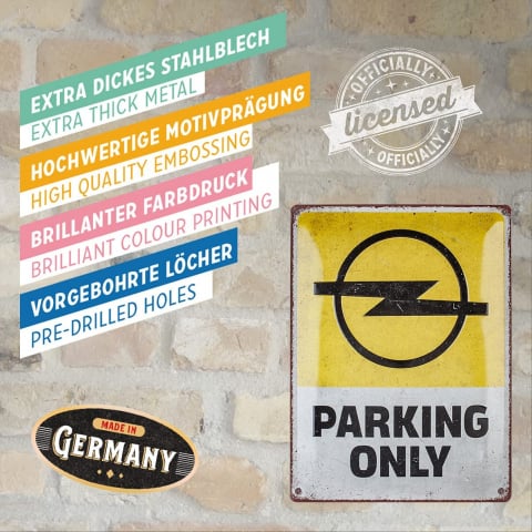 Placa 30x40 Opel - Parking Only - Parcare doar pentru Opel [3]