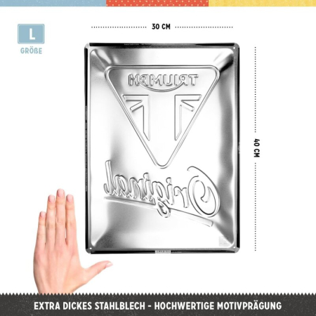 Placa 30x40 Triumph - Original Motorcycles - Motociclete Autentice [1]