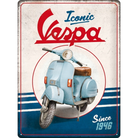 PLACI - Placa 30x40 Vespa - Iconic since 1946 - Iconic inca din 1946