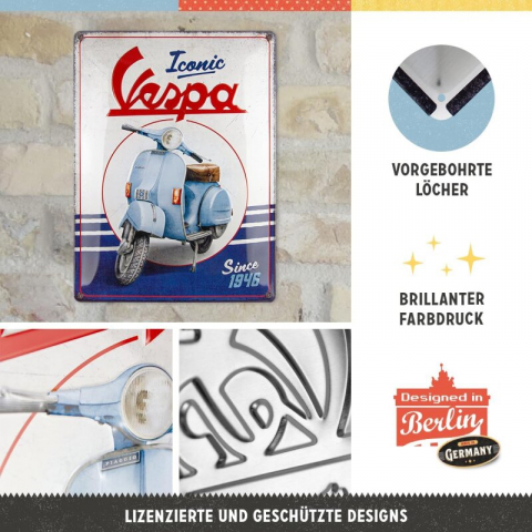 Placa 30x40 Vespa - Iconic since 1946 - Iconic inca din 1946 [2]