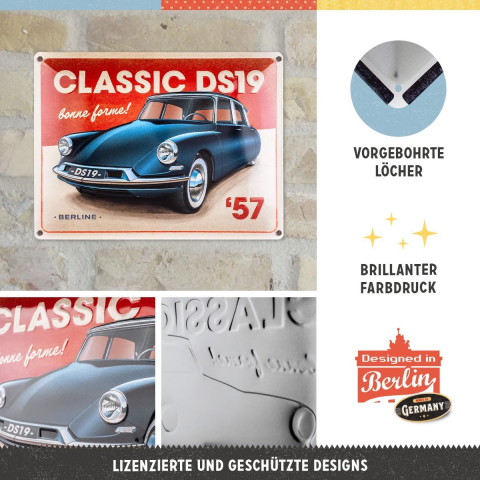 Placa decor 30x40 Citroen DS Classic DS19 Berline [2]
