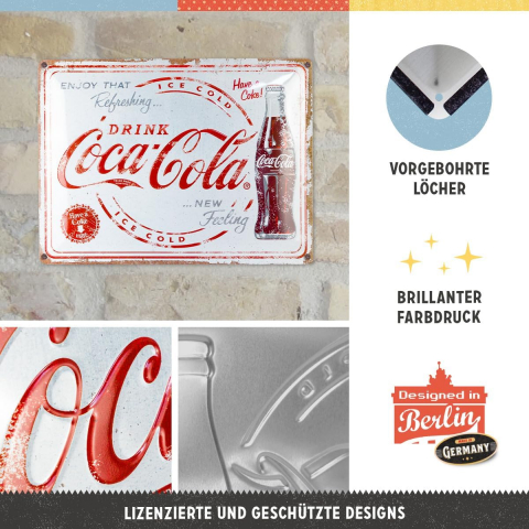 Placa decor 30x40 Coca-Cola Sentiment nou si racoritor [2]