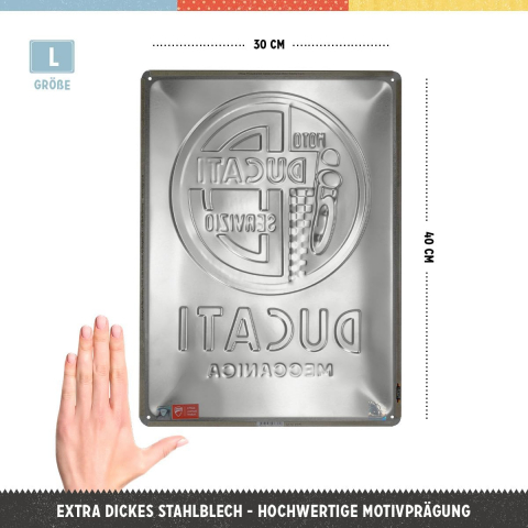 Placa decor 30x40 Ducati Moto Servizio Meccanica - Service Mecanic [1]