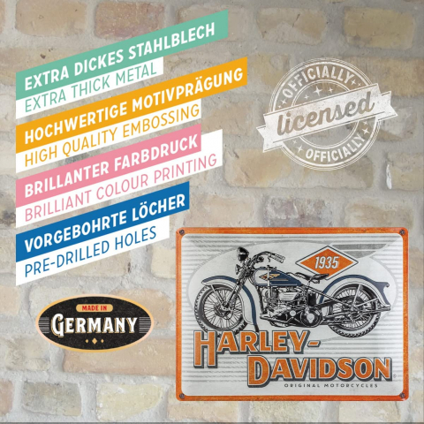 Placa decor 30x40 Harley Davidson Motociclete din 1935 [3]