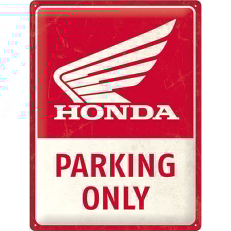Placa decor 30x40 Honda MC - Parking Only - Parcare doar pentru Honda