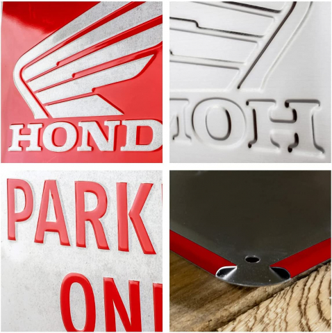 Placa decor 30x40 Honda MC - Parking Only - Parcare doar pentru Honda [2]