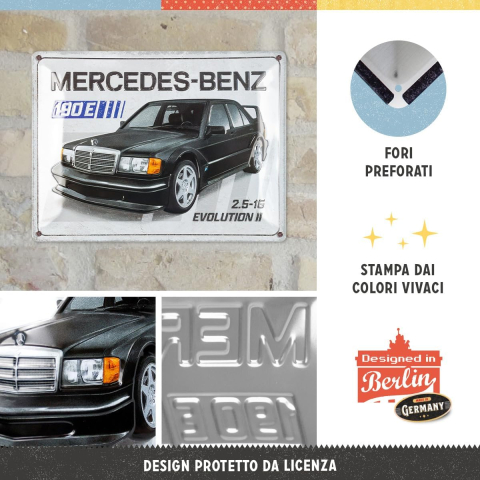 Placa decor 30x40 Mercedes-Benz 190 E 2.5-16 Evolution II [2]