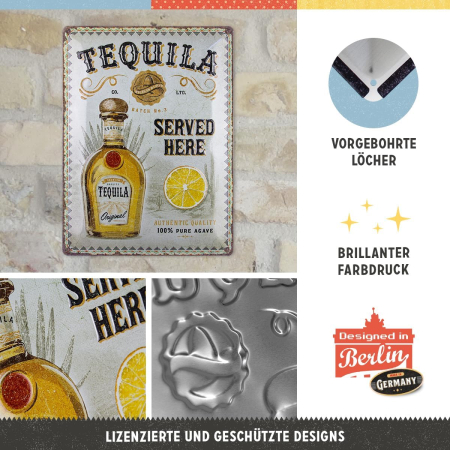 Placa decor 30x40 Tequila Served Here - Tequila Servita aici [2]