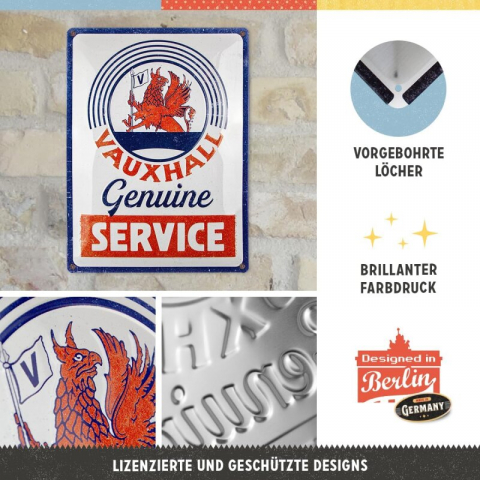 Placa decor 30x40 Vauxhall Genuine Service - Service Autentic Vauxhall [2]