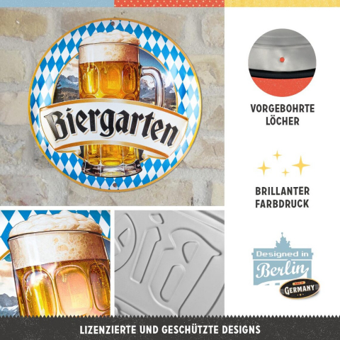 Placa decor 35cm Biergarten [2]