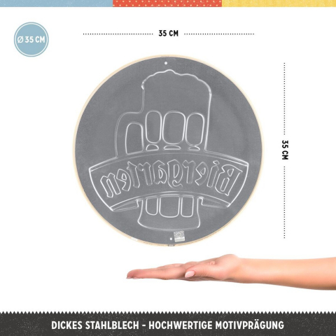 Placa decor 35cm Biergarten [1]