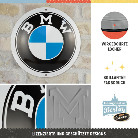 Placa decor 35cm BMW Logo [2]