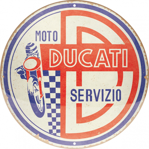 PLACI - Placa decor 35cm Ducati Moto Servizio - Service Moto
