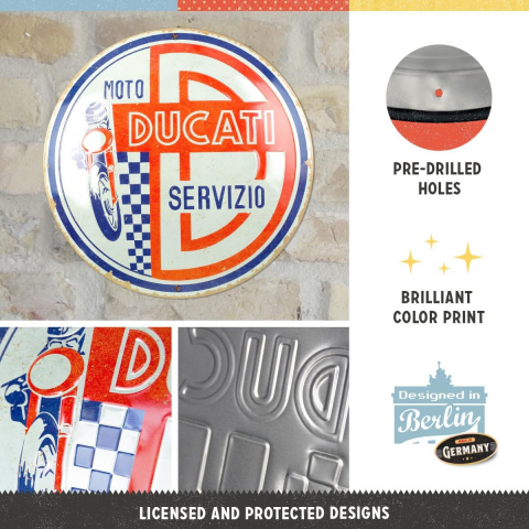 Placa decor 35cm Ducati Moto Servizio - Service Moto [2]