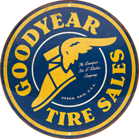 PLACI - Placa decor 35cm Goodyear - Tire Sales