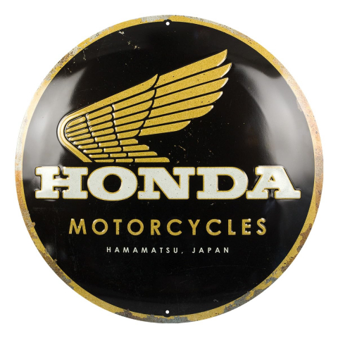 Placa decor 35cm Honda MC Motociclete - Sigla Aurie [1]