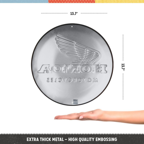 Placa decor 35cm Honda MC Motociclete - Sigla Aurie [2]