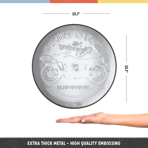 Placa decor 35cm Moto Guzzi The Legendary V Twin Engine -Legendarul Motor V-Twin [1]