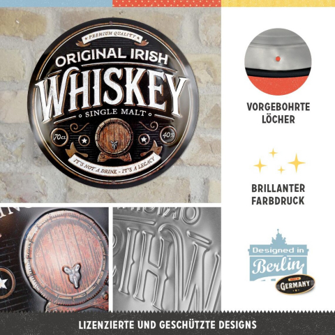 Placa decor 35cm Original Irish Whiskey [2]