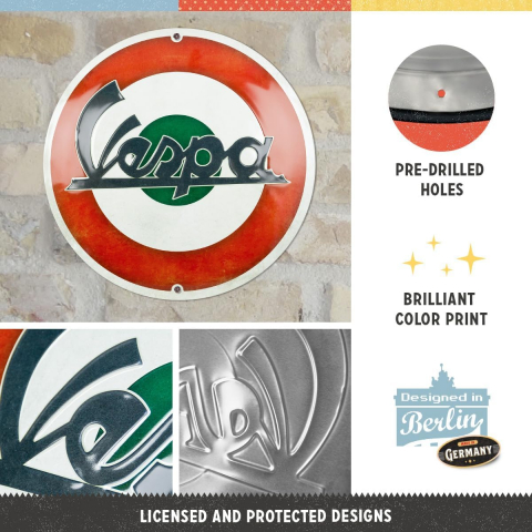 Placa decor 35cm Vespa Logo Italian [2]