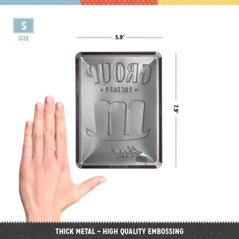 Placa decor metalica 15x20 Group Therapy - Beer - Bere - Terapie de grup [1]