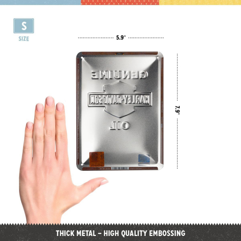 Placa decor metalica 15x20 Harley-Davidson Genuine Oil - Ulei de motor autentic [1]