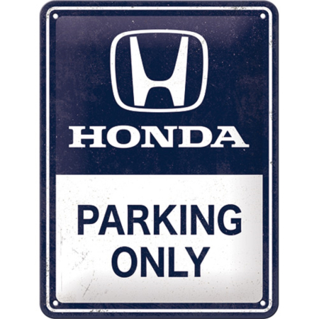 Placa decor metalica 15X20 Honda AM Parking Only - Parcare doar pentru Honda