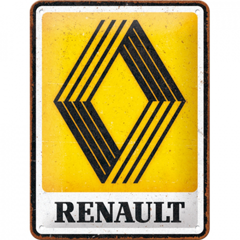 PLACI - Placa decor metalica 15x20 Renault Logo 1972