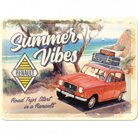 PLACI - Placa decor metalica 15x20 Renault Summer Vibes