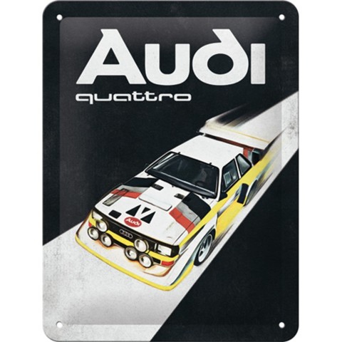 PLACI - Placa decor metalica 15x20cm Audi Sport quattro - S1 E2