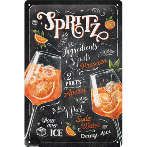 PLACI - Placa decor metalica 20x30 Aperol Spritz