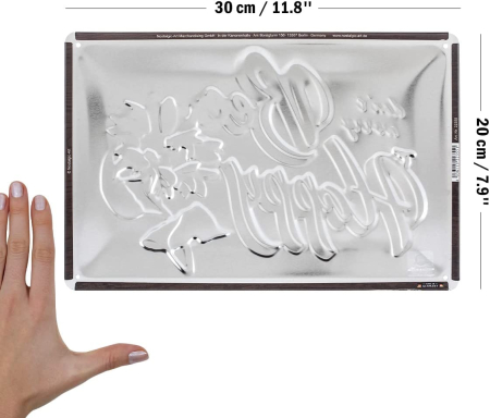 Placa decor metalica 20x30 Bee Happy - Fi Fericit [1]