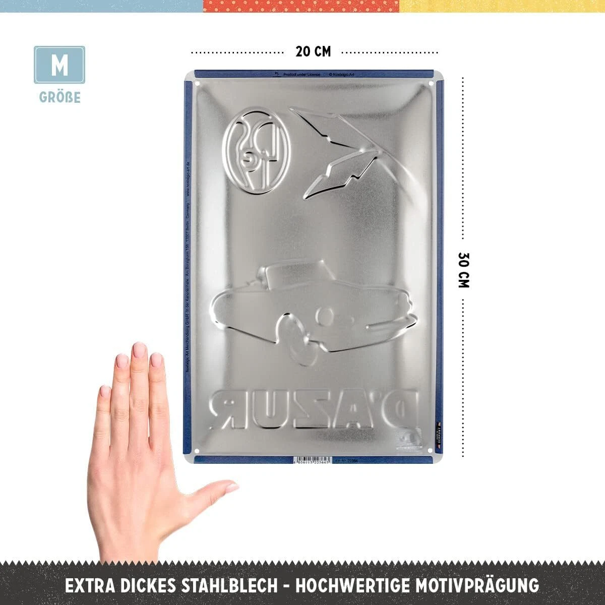 Placa decor metalica 20x30 Citroen DS La Cote D'Azur DS19 - Coasta de Azur [1]