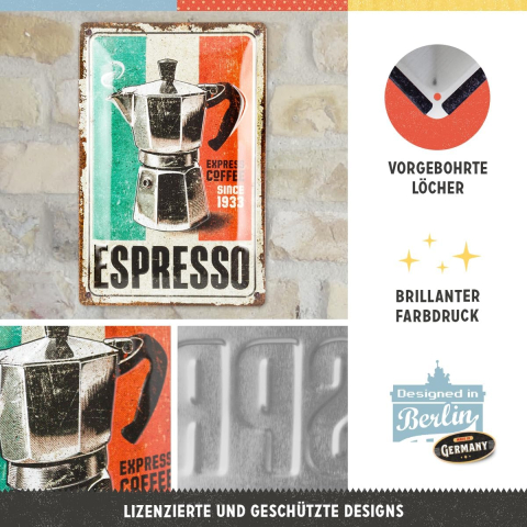 Placa decor metalica 20x30 Espresso [1]