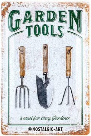 PLACI - Placa decor metalica 20x30 Garden Tools - Unelte de gradina