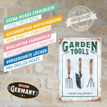 Placa decor metalica 20x30 Garden Tools - Unelte de gradina [2]