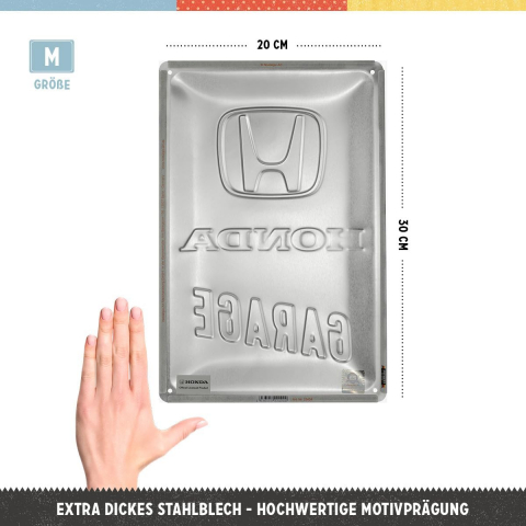 Placa decor metalica 20x30 Honda AM Garage - Garaj Auto [1]