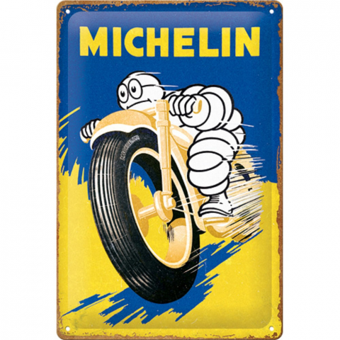 PLACI - Placa decor metalica 20x30 Michelin Motorcycle Bibendum
