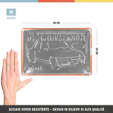 Placa decor metalica 20x30 Renault R5 Turbo 1980 [1]