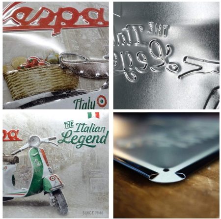 Placa decor metalica 30x40cm Vespa - Italian Legend - Legenda Italieneasca [1]