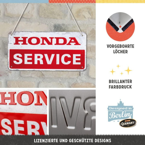 Placa decor metalica cu snur 10x20 Honda MC - Service Moto [3]